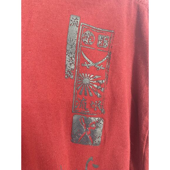 Marc Echo Top Men’s XXL Maroon Vintage Y2k 90s Dragon Streetwear Graphic - Picture 2 of 8